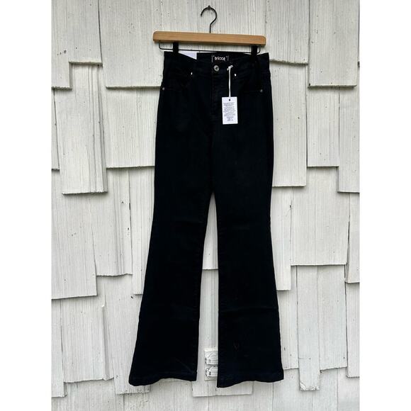 NWT Gina Tricot Womens Black Mid Rise Flare Denim‎ Jeans Cotton Blend Size 3/26 - Picture 4 of 9